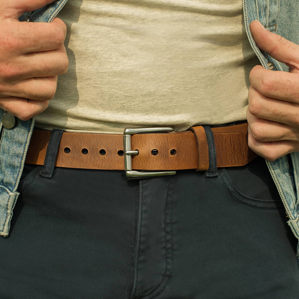 Narrow Leather Belt - Image 3